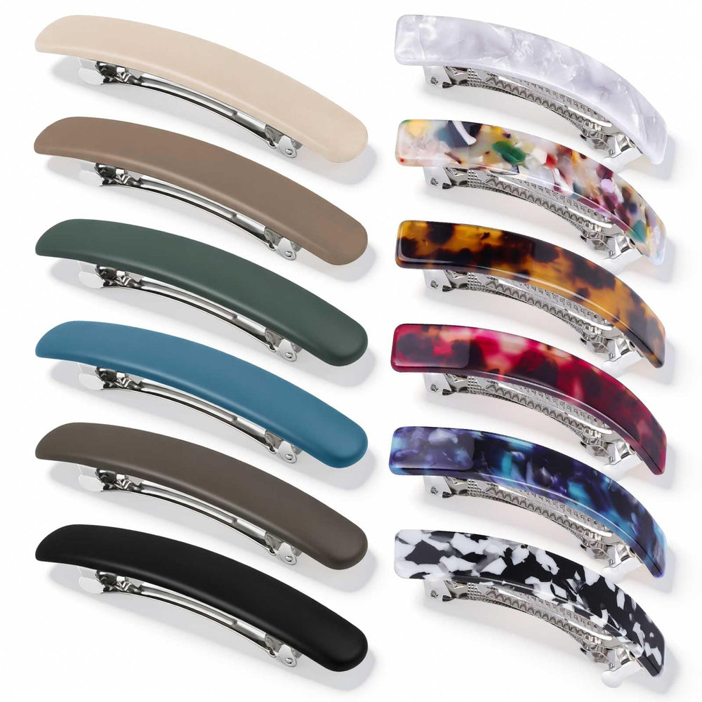 SUMAJU front packaging showing 12 hair barrettes and color variety
