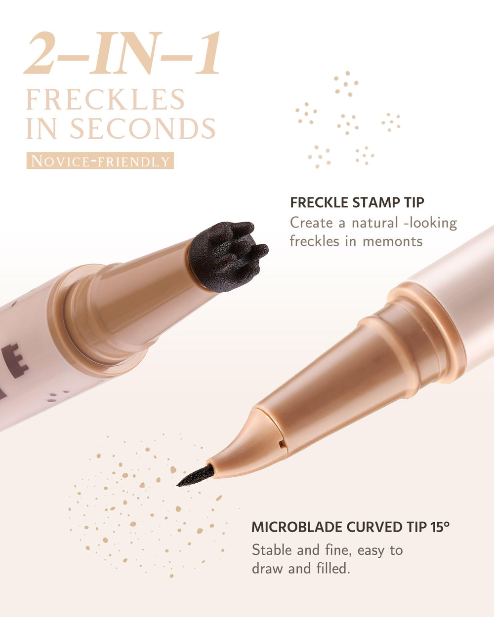 SUMEITANG close-up of multi-size stamp end, quick freckle coverage benefit