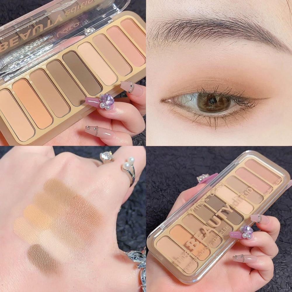 SUMEITANG applied on eyelid demonstrating natural matte finish and crease control benefit