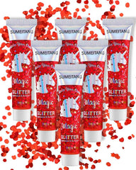 SUMEITANG front packaging showing six red glitter pots and label, bright appeal
