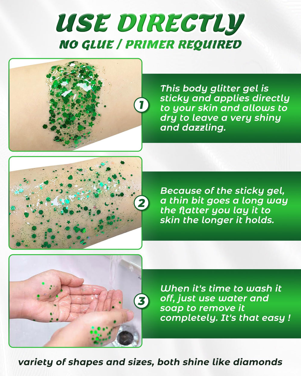 SUMEITANG kid-friendly glitter application with supervised child and safe fun