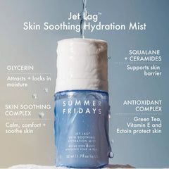 Summer Fridays kit next to passport and bag illustrating travel-friendly convenience