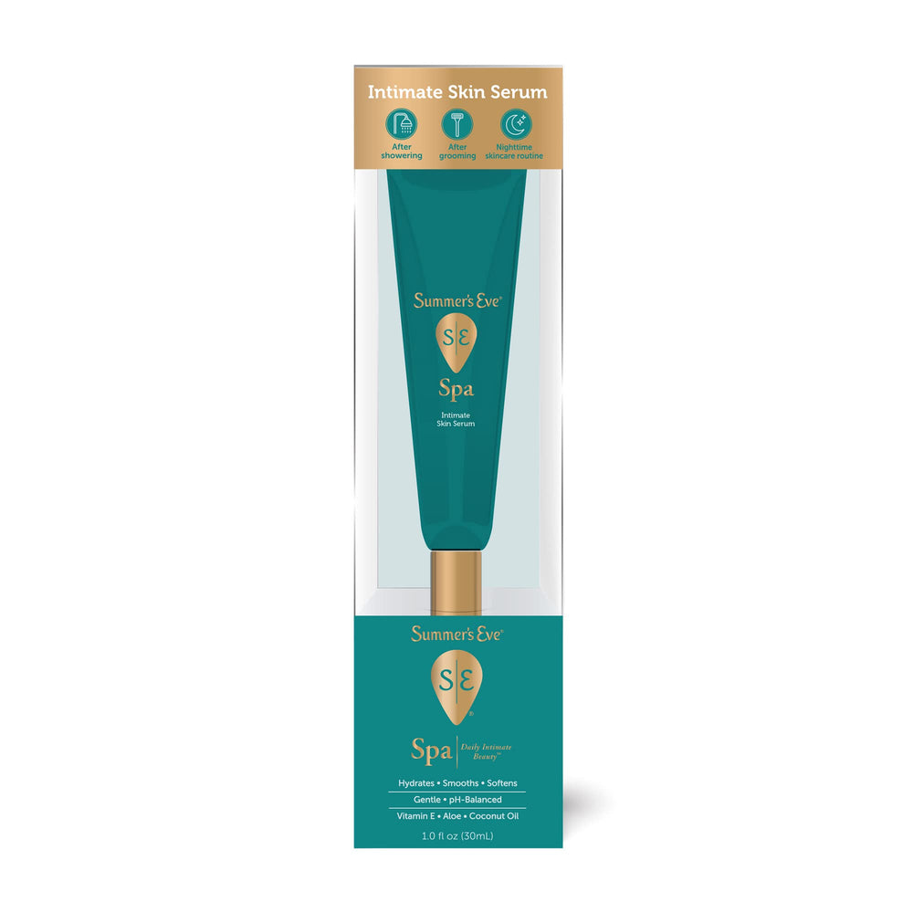 Summer's Eve serum front tube showing label and size for quick identification and convenience