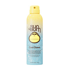 Sun Bum front bottle view showing label and spray nozzle for easy application