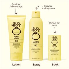 Sun Bum clear face stick close-up of application showing no white residue and quick coverage
