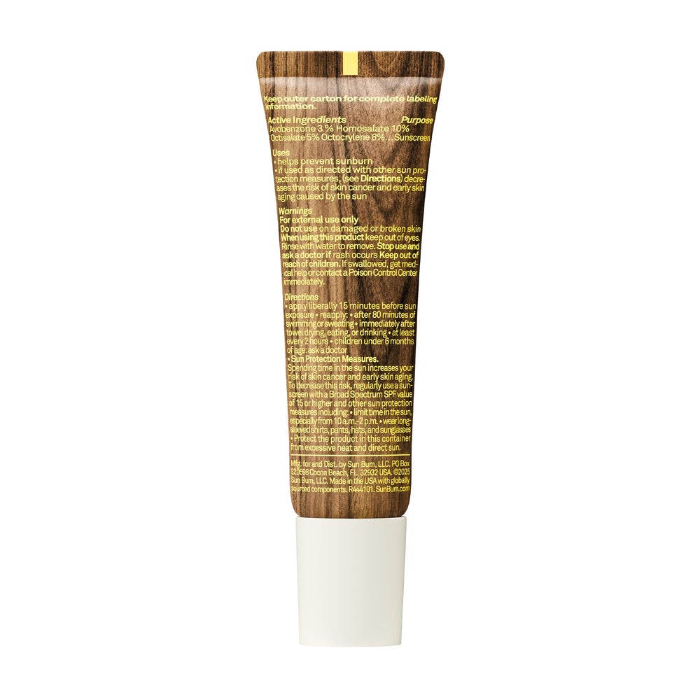 Sun Bum open cap detail revealing balm tip for precise, even application