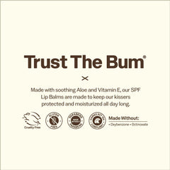 Close-up of Sun Bum lip balm texture highlighting smooth moisturizing finish