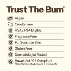 Sun Bum 6 oz mineral spray held next to a hand for size comparison and convenient travel-friendly benefit