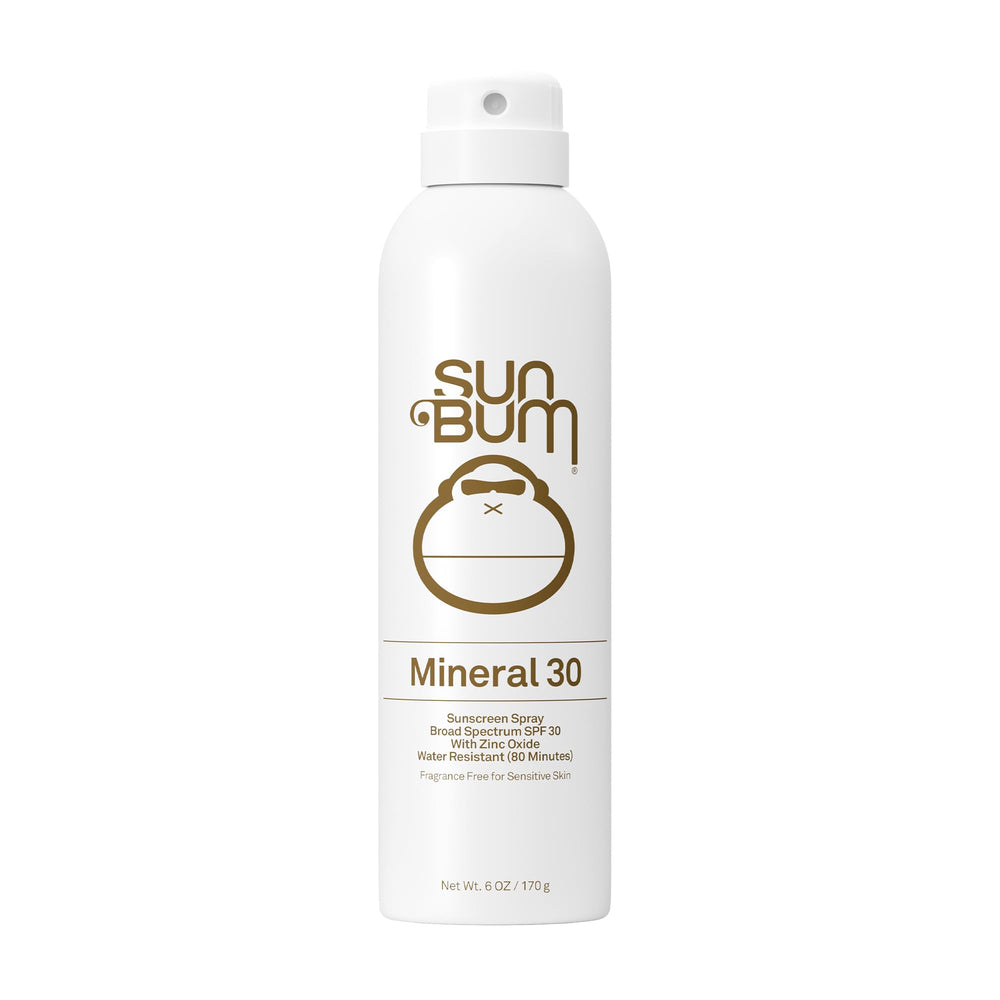 Sun Bum mineral SPF 30 front packaging showing brand and SPF on bottle for clear identification and protection
