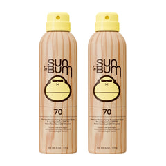 Sun Bum front packaging showing SPF 70 and moisturizing benefits