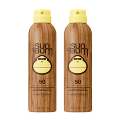 Sun Bum bottle front packaging showing SPF 50 and Hawaii compliant benefit