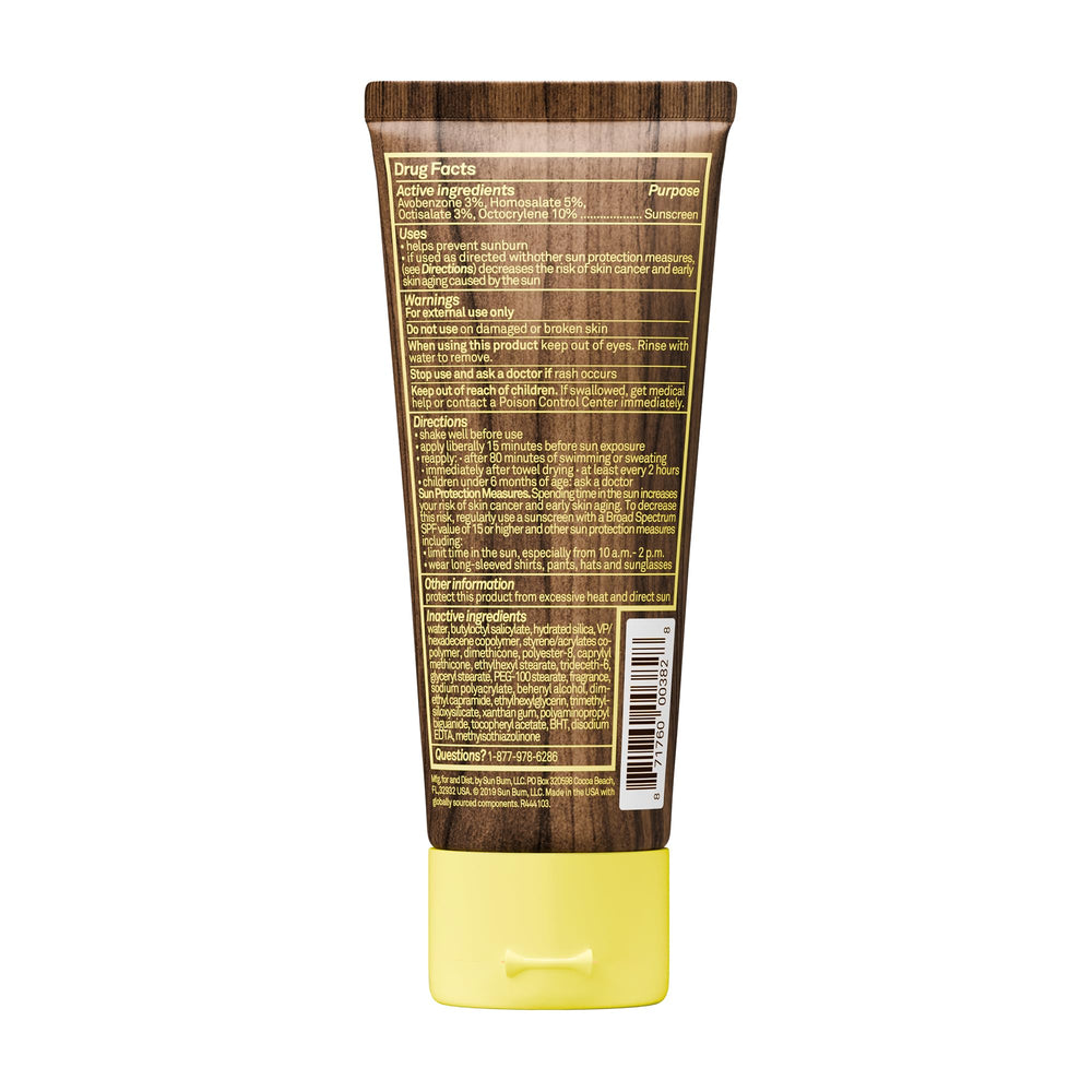 Sun Bum 3 oz travel-size tube inside beach bag showing portability and on-the-go convenience