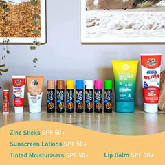 Sun Zapper application on child's nose demonstrating visible color and quick coverage benefit