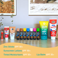 Sun Zapper open cap with label visible showing SPF 50+ and Australian-made reassurance