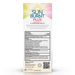 Sunburnt brand open lid showing clear gel texture for fast absorption