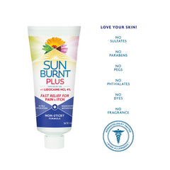 Sunburnt brand 4 oz jar next to a coin to show compact travel size