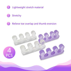 SUNFATT toe separators in use during pedicure to protect wet nail polish