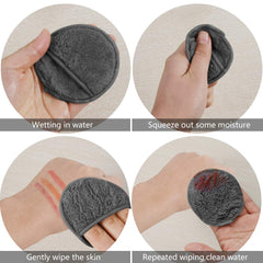 SUNLAND pads on a vanity conveying organized, eco-friendly skincare routine
