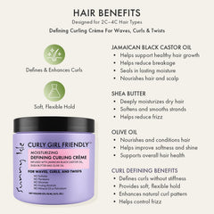 Sunny Isle styling cream on hands applied to wavy hair, improves definition