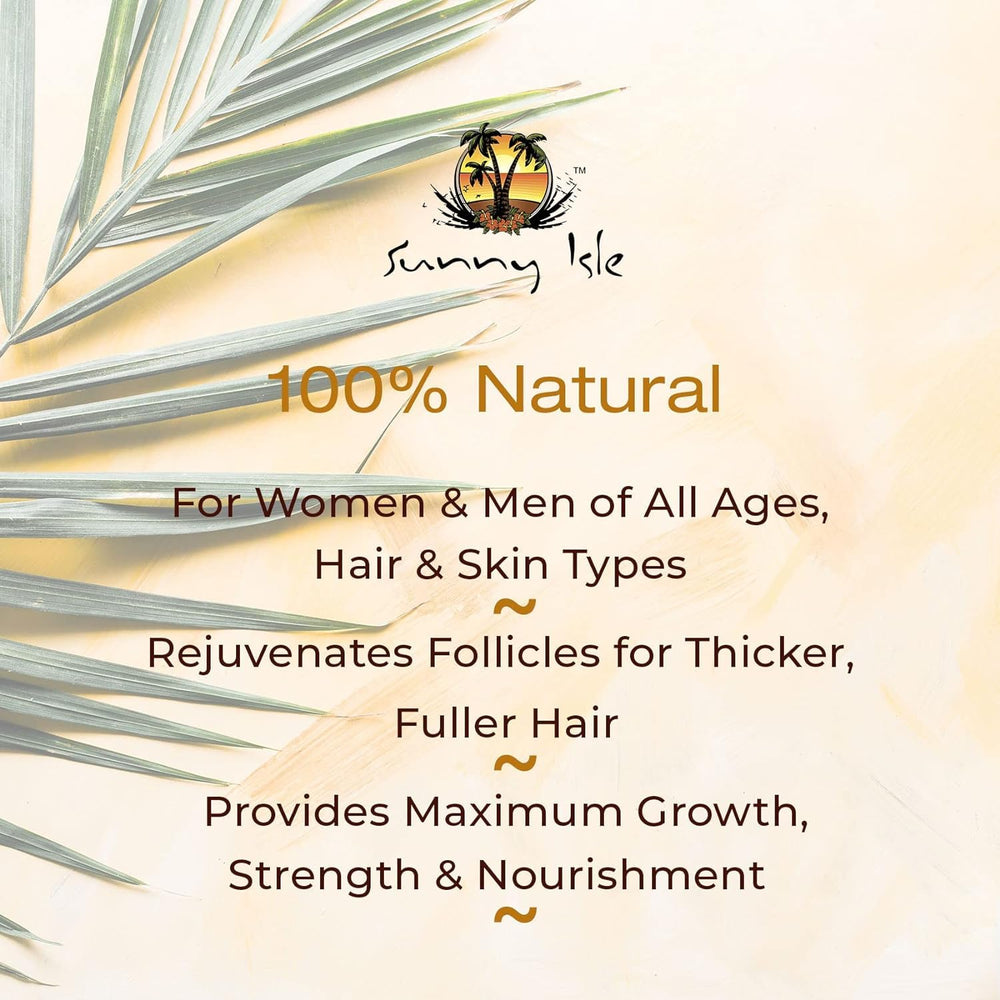 Sunny Isle applying to scalp massage to nourish follicles and stimulate circulation