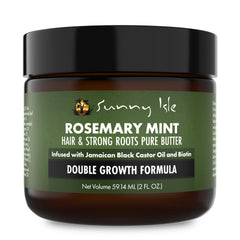 Sunny Isle jar front view showing rosemary mint label and lightweight butter benefit