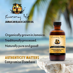 Sunny Isle bottle in hand showing 4oz scale for size and portability benefit