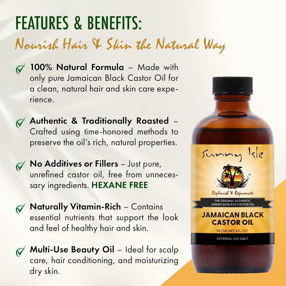 Sunny Isle drop of JBCO on skin showing quick moisture absorption benefit