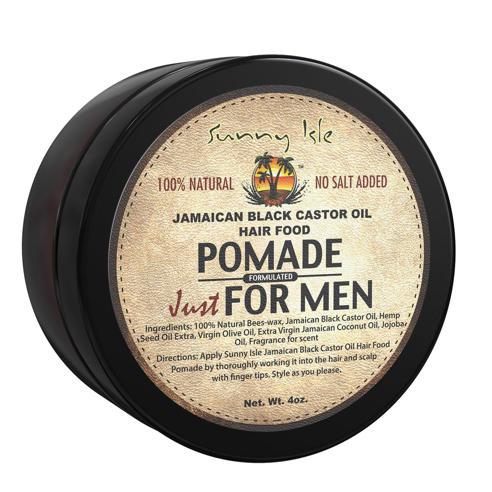 Sunny Isle label close-up listing natural oils and ingredients for transparency and quality
