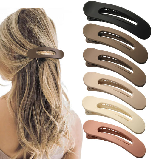 SUNTIESDAY matte flat claw clip front view showing sleek design and secure hold
