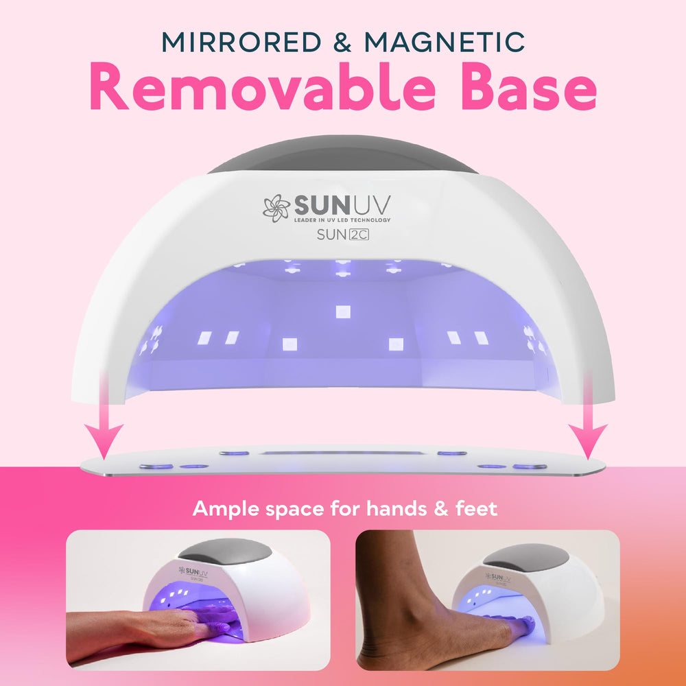 SUNUV SUN2C curing a hand demonstrating auto sensor convenience and fast cure
