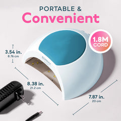 SUNUV SUN2C used for a pedicure setup demonstrating stable positioning