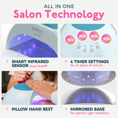 SUNUV SUN2C with removable base taken out for pedicure convenience and access