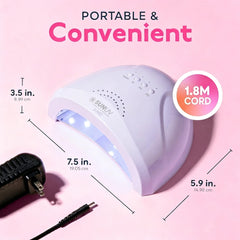 SUNUV SUNone Purple with magnetic base removed demonstrating easy pedicure access