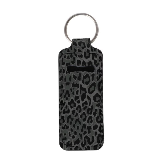 Suobstales black leopard front view showing bold print and ring, stylish convenience
