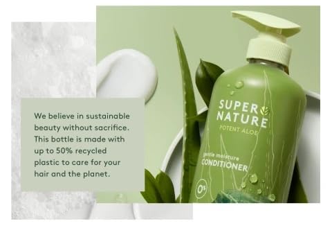 Supernature bottles next to hand for size and volume reference