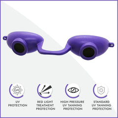 Super Sunnies closeup eyecup texture highlights seal comfort and reduced light leakage