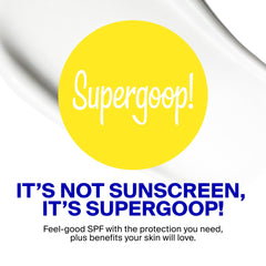Supergoop! glow oil label with SPF 50 PA++++ marking clear protection