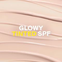Supergoop! Glowscreen close-up texture showing pearlescent cream for dewy finish