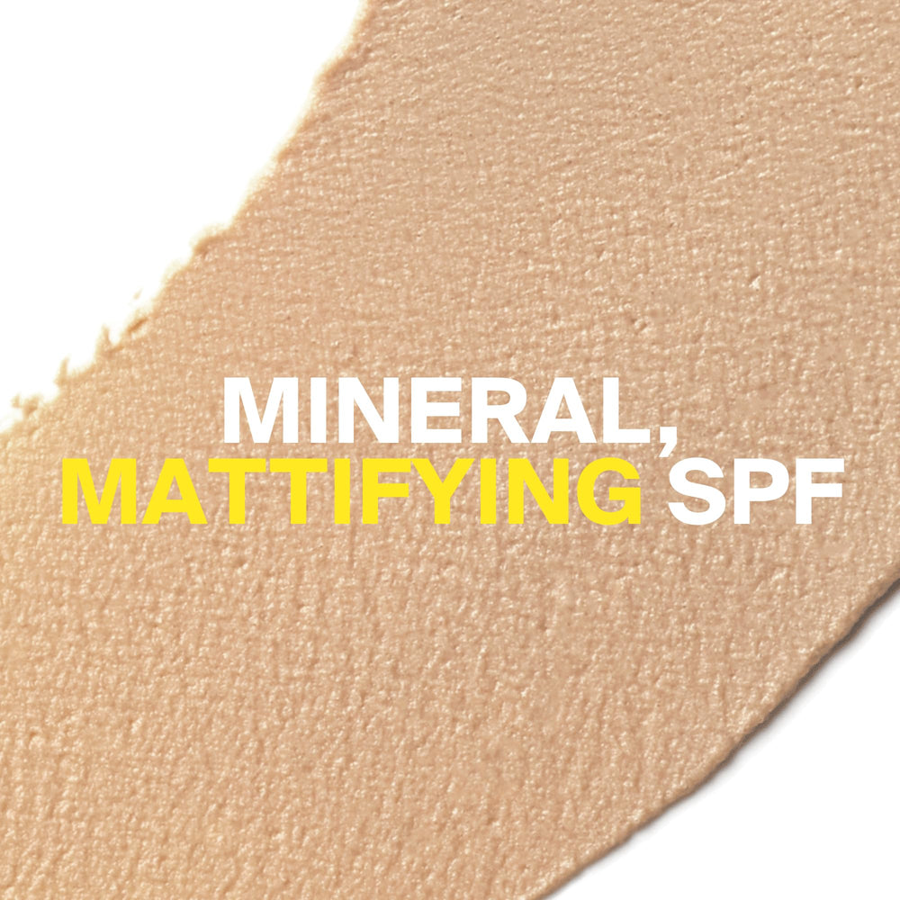 Supergoop! texture on fingertip demonstrating smooth, mattifying glide