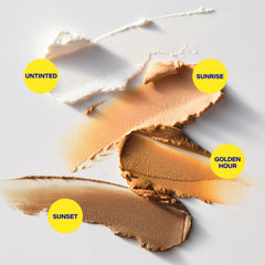 Supergoop! applied under foundation showing primer function and longer-wear benefit