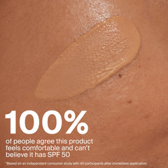 Supergoop! Protec(tint) 30W applied on cheek demonstrating healthy finish