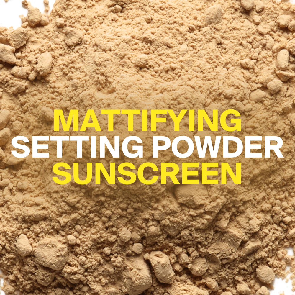 Supergoop! soft-bristled twist-lock brush up close for precise powder control