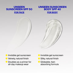 Supergoop! bottle beside hand for scale showing compact 3.4 fl oz travel friendliness benefit