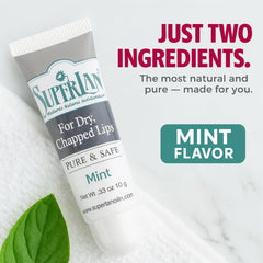 Superlan open tube close-up showing smooth lanolin texture benefit