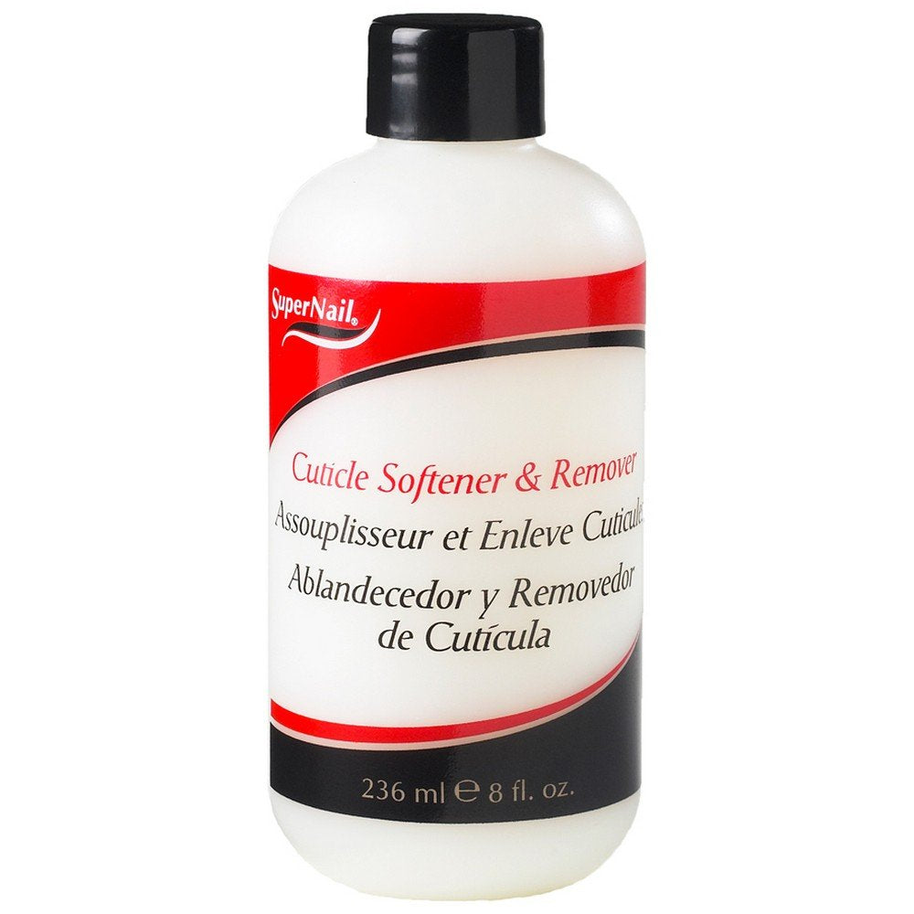 SuperNail bottle front label showing product and gentle softening benefit
