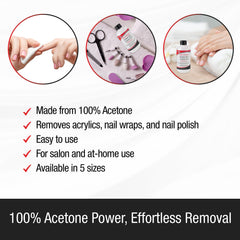Hand holding SuperNail 8 fl oz bottle to show compact size and portability
