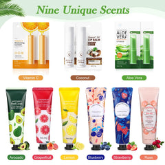 SUPERSUN hand cream tube label showing scent options and quick-absorb benefit