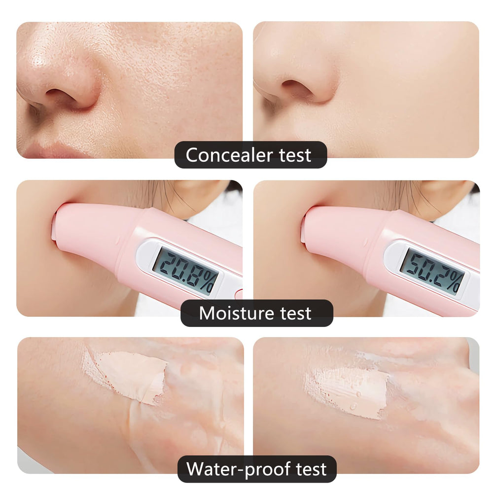 SuperThinker before and after half-face demonstrating concealment benefit