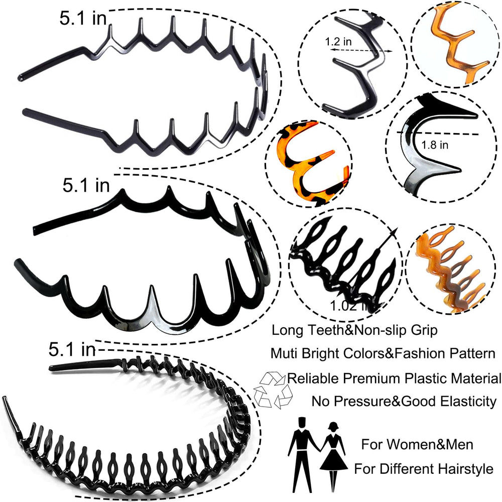 Supgoodom close-up of wavy teeth gripping hair for non-slip hold and comfort