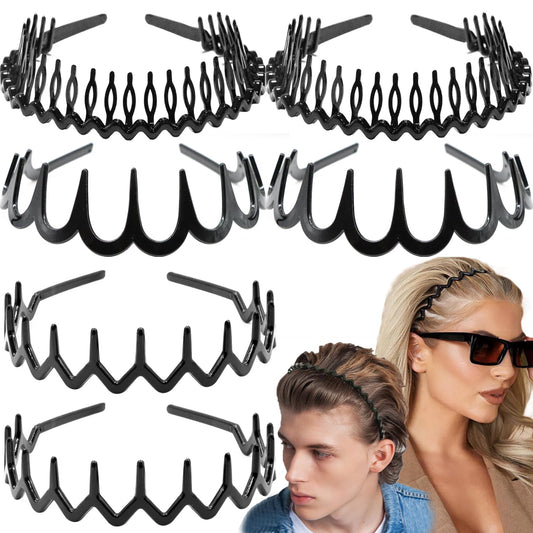 Supgoodom front packaging showing six zigzag headbands and bright black colors